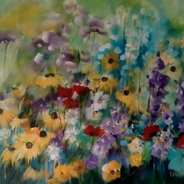 Veldbloemen 100x100