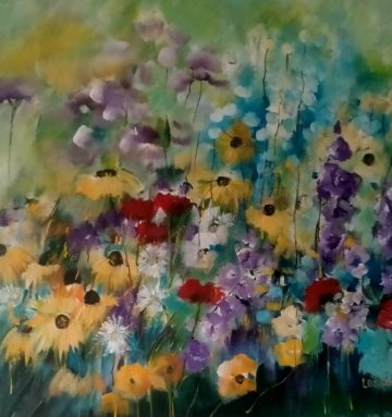 Veldbloemen 100x100